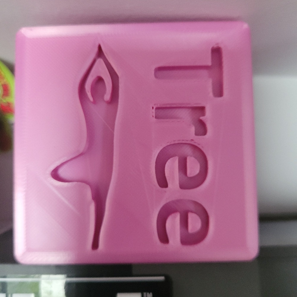 3D printed yoga dice. XL - pink